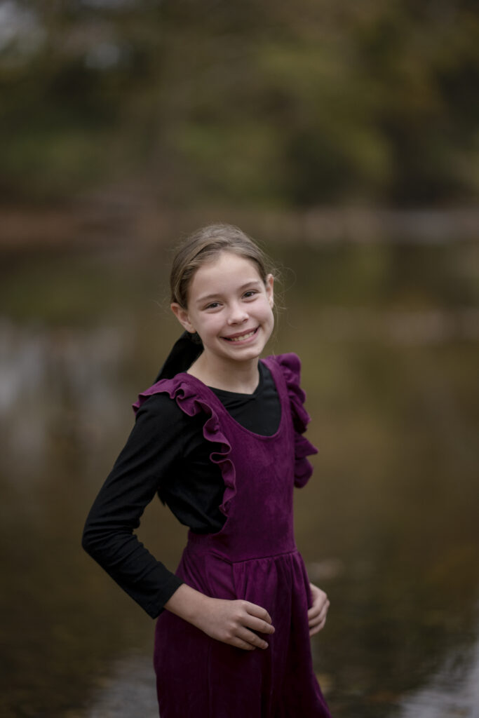 tween Arkansas blogger, Harper, from Arkansas Girls Blog standing at Saline River opening