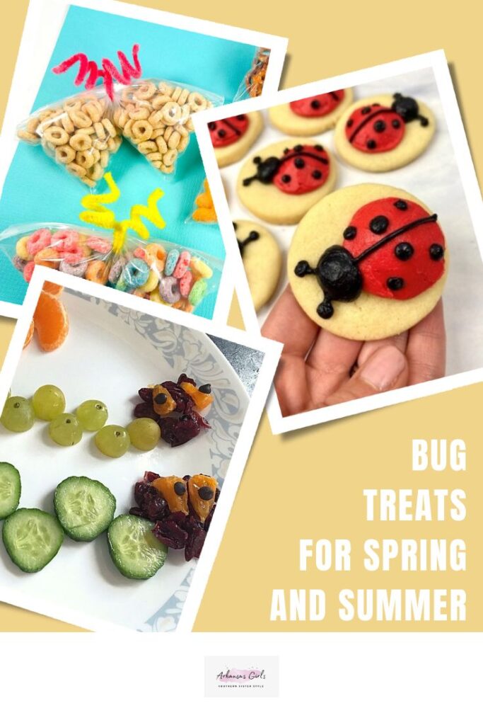 easy bug snacks for kids in 3 picture collage with text overlay