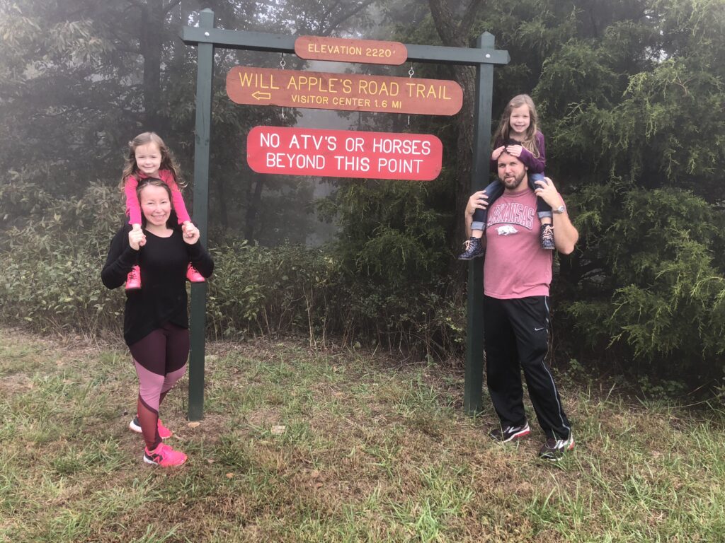 outdoor activities in Arkansas for kids hiking at Will Apple's Road Trail at Mt. Magazine