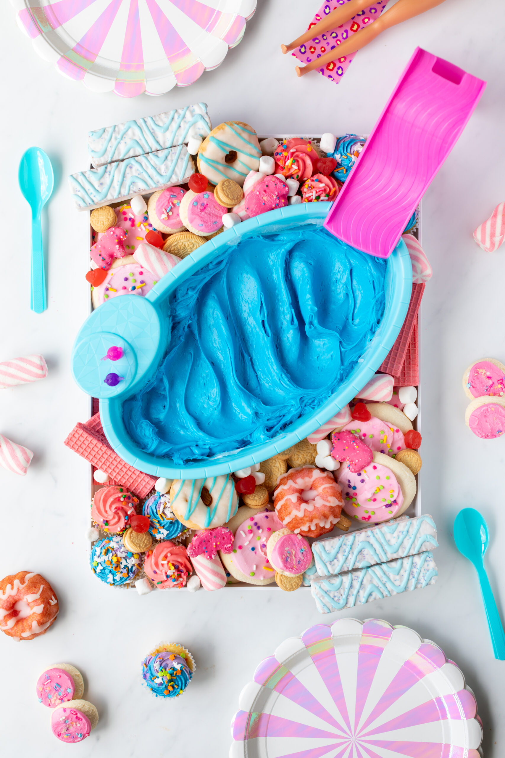 Barbie Frosting Board is the Perfect Barbie Party Food