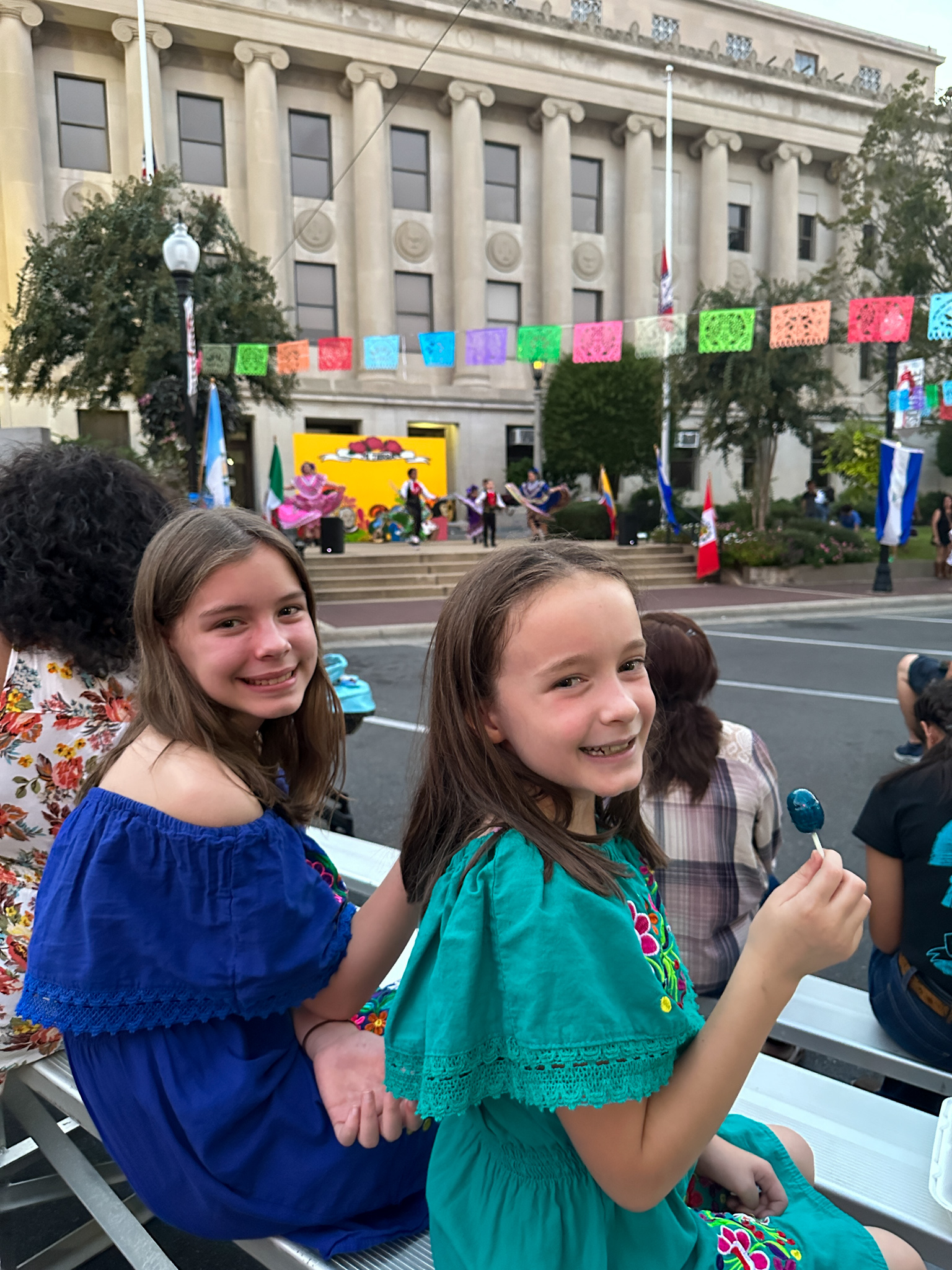girls at Hispanic Heritage event in El Dorado, Arkansas