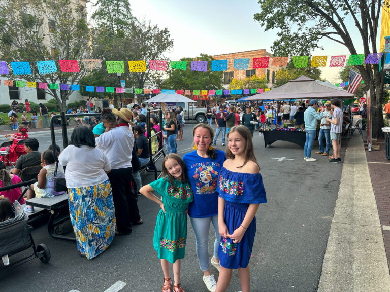 tween bloggers with their mom in Hispanic Heritage Month shirts and outfits