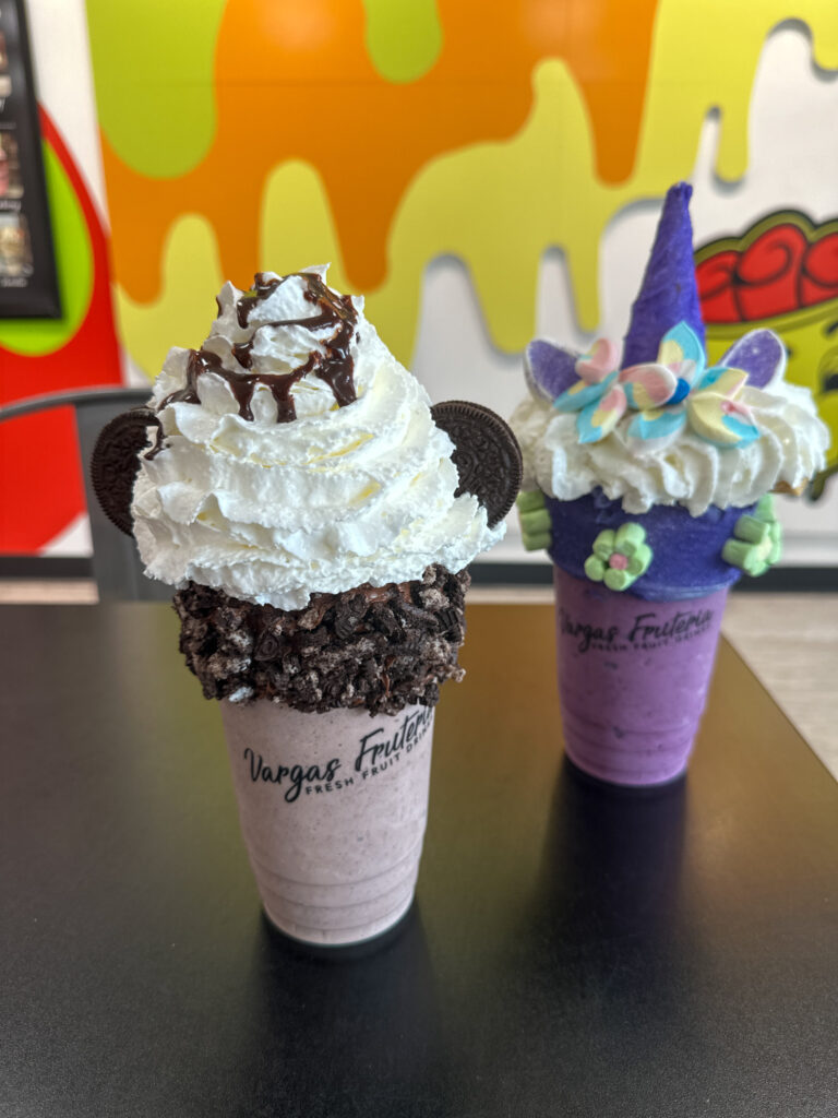 two freakshake ice cream desserts at Vargas Fruteria in Barling and Fort Smith area