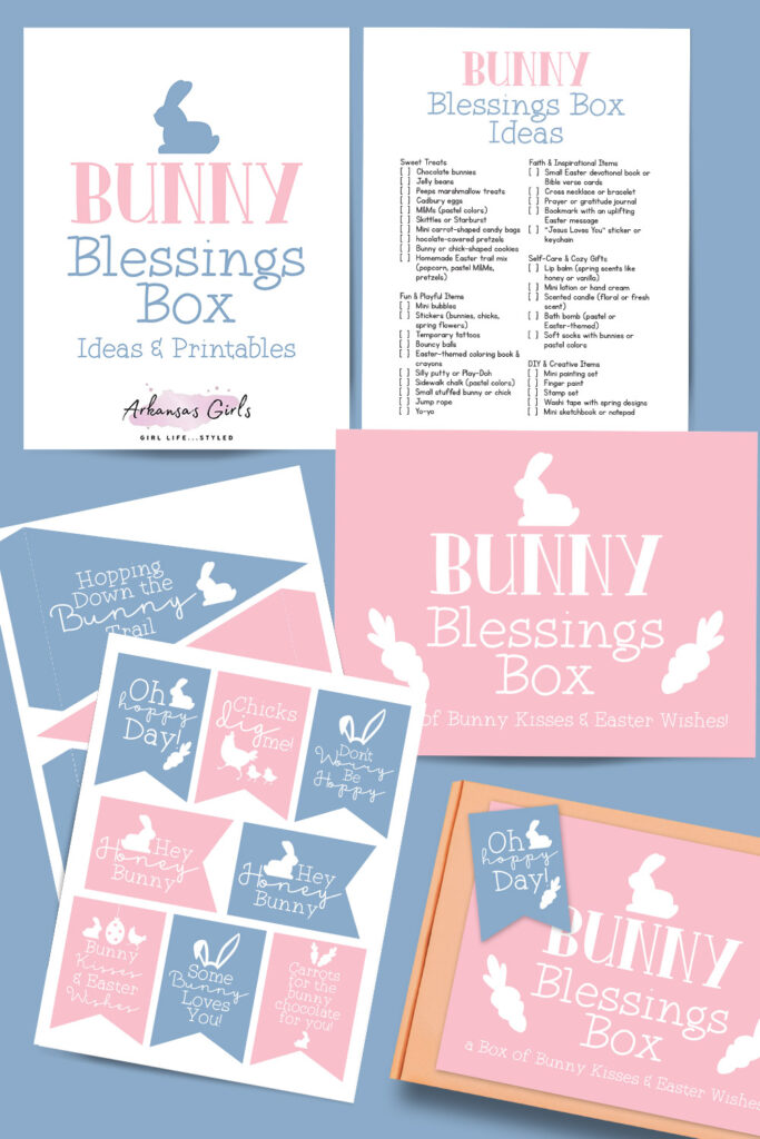 Easter Gift Box with free Bunny Blessings printables